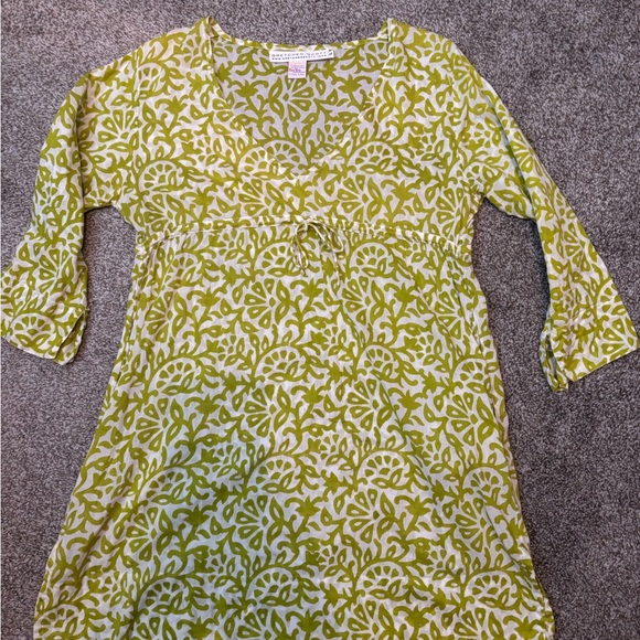 Gretchen Scott Designs Lime Green Patterned Midi Dress - Picture 2 of 4